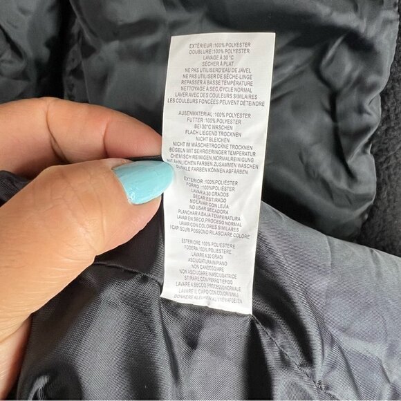 🩷 Prettylittlething, Women’s Black Borg Lapel Drop Arm Midi Coat. Size:4(US).NWT - Picture 8 of 12